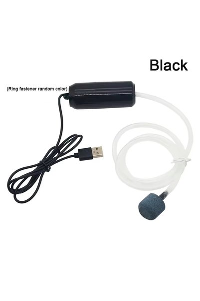 Choice مضخة هواء USB سوداء للأحواض السمكية، ضاغط هواء صامت لحوض السمك، جهاز أ...