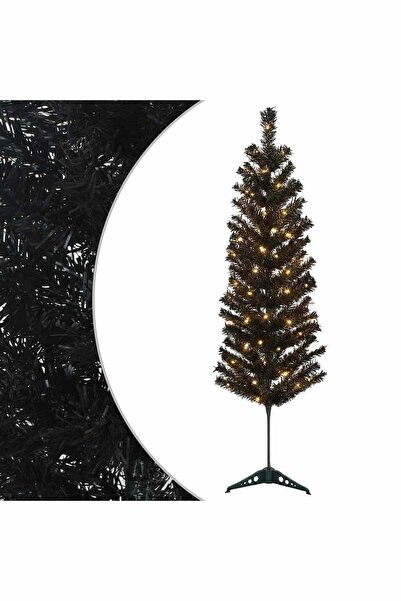 vidaxl Copac Artificial Slăb de Crăciun 150 cm 150 LED-uri Alb cald