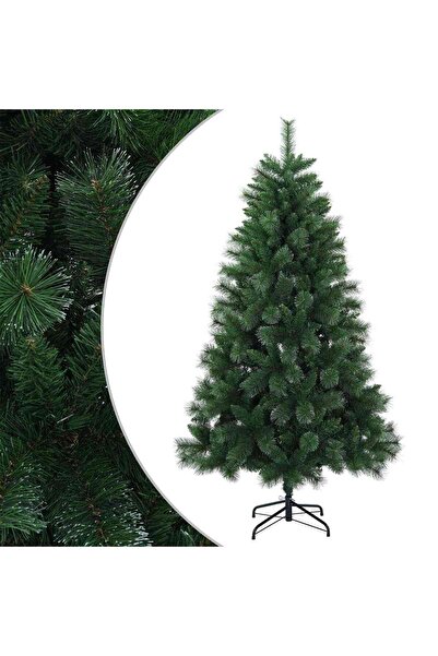 vidaxl Brad de Crăciun artificial 210 cm PVC și Metal Verde