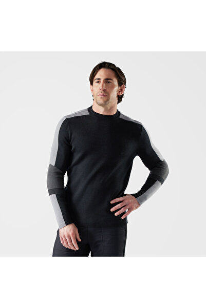 Smartwool Pulover Merino Alpine Crew - negru | strat termic, mărime XL
