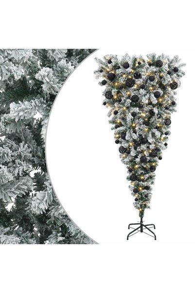 vidaxl Brad de Crăciun artificial cu ramuri flexibile, cu susul în jos