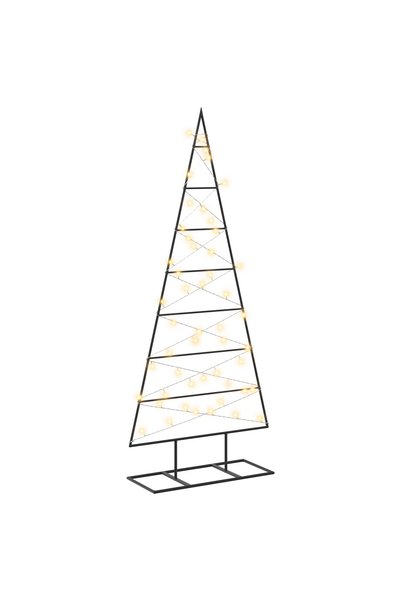 vidaxl Pom de Crăciun din metal KUOPIO 125 cm Alb cald