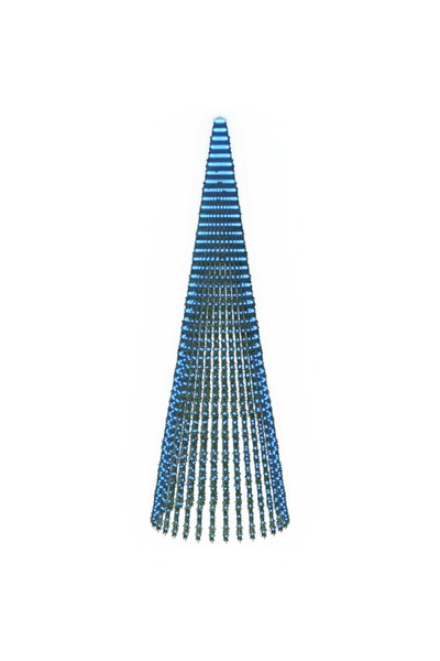 vidaxl Brad de Crăciun LED 470 cm 1504 LED-uri Albastru Oțel Verde