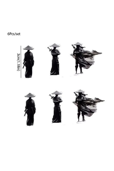 Choice 6pcs G9X6Pcs/set Mini Chinese Swordsman Figure Exquisite Ancient Car S...