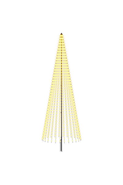 vidaxl Brad de Crăciun LED 385 cm 1148 LED-uri Alb cald Fier Negru