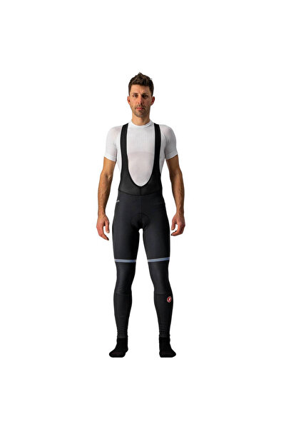 Castelli Long cycling pants with suspenders for winter and cold weather - Pol...