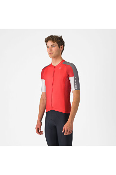 Castelli regular fit short sleeve cycling t-shirt - Entrata 6 Jersey - red | ...