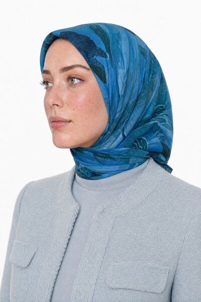 Mooncorn Cevra Pattern Hebei Silk Scarf