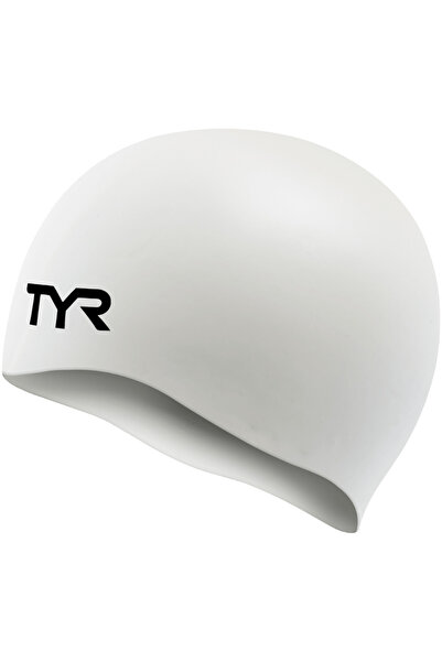 TYR Wrinkle-Free Silicone Swimming Cap - White | Wrinkle-free