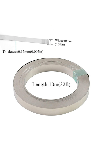 Choice 0.15x10x32ft Nickel Strip 0.15x(4mm /6mm/8mm/10mm)Nickel Tap for 18650...