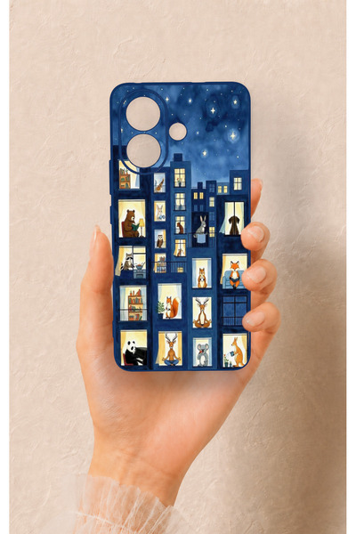 Vip Case Vivo V60 Lite Compatible Starry Apartment Patterned Silicone Case