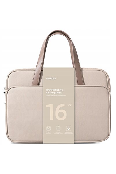 Innostyle Geantă laptop damă 15.6 16 Impermeabilă Omniprotect Pro Bej