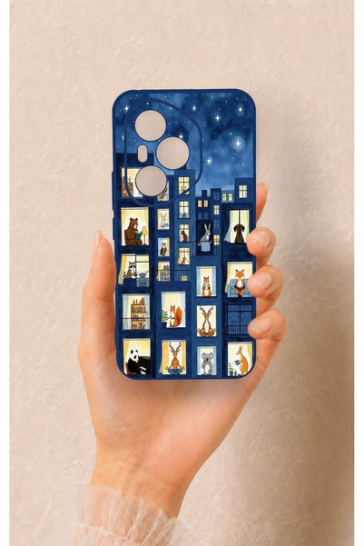 Vip Case Honor 400 Pro Compatible Starry Apartment Patterned Silicone Case
