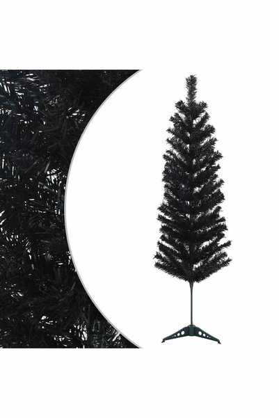 vidaxl Copac Artificial Slăb de Crăciun 150 cm PVC și Oțel Negru