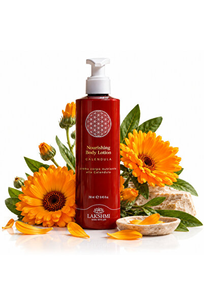 Lakshmi Crema de Corp Hidratanta cu Galbenele 250 ml, Lotiune Corporala Bio-O...