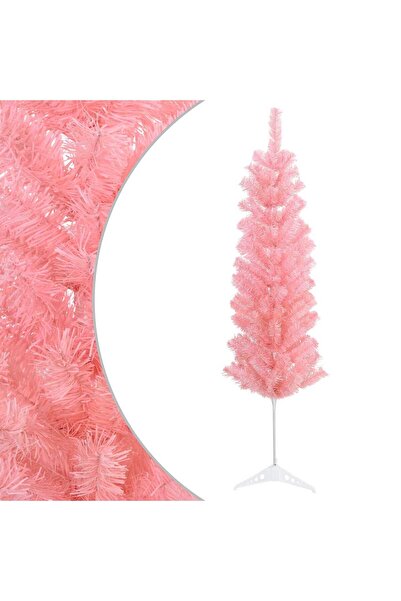 vidaxl Copac Artificial Slăb de Crăciun 150 cm PVC și Oțel Roz