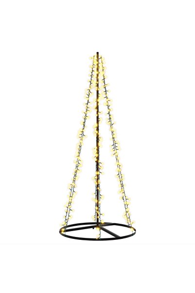 vidaxl Brad de Crăciun LED 165 cm 540 LED-uri Alb cald Oțel Negru