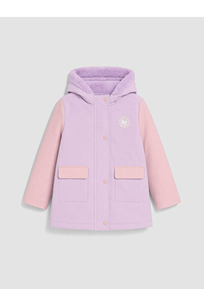 LC Waikiki Rmz Gi̇yi̇m Farkiyla Girls' Coat with Fur Inside the Hood