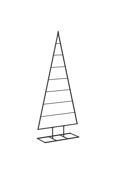 vidaxl Pom de Crăciun din metal KUOPIO 150 cm Metal Negru