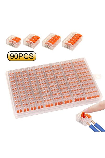 Choice 90Pcs 75/90PCS Mini Quick Lever Wire Cable Conectors Kit Universal Com...