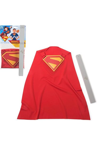 DC COMICS طقم عباءة سوبرمان، زي أبطال خارقين للأطفال لعيد الهالوين مع لوحة صد...