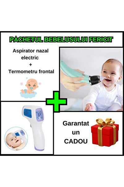 OEM Pachet Happy Baby - Aspirator nazal electric + Termometru digital cu infr...