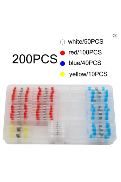 Choice 200pcs with Box 50-500PCS Waterproof Heat Shrink Solder Seal Wire Conn...