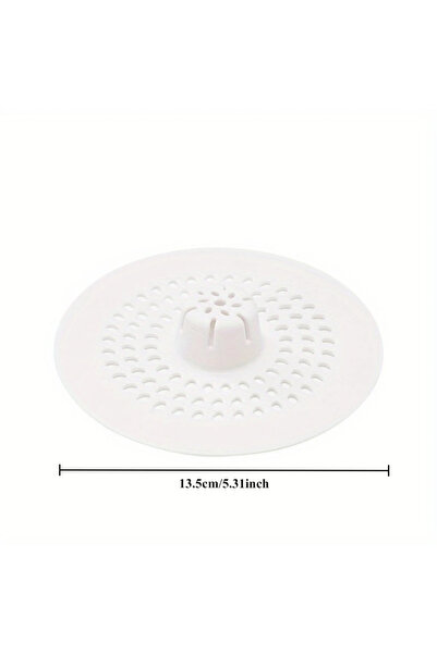 Choice 76mm White Silicone Drain Strainer Hair Catcher Non-Slip Shower Drain ...