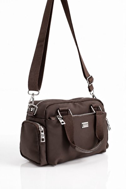 VIATOX Vx-1422 Women's Multi-Compartment Adjustable Crossbody Hand and Shoulder Bag Brown
