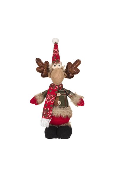 OEM Figurină Decorativa de Crăciun Ren cu Căciulă 40 cm – Decor Festiv pentru...