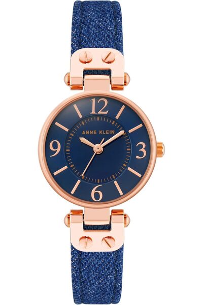 Anne Klein ساعة نسائية بحزام جلدي