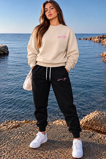 FAEL LİFE Set premium oversize unisex, compus din hanorac și pantaloni de tre...