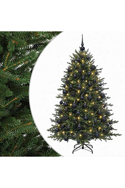 vidaxl Brad de Crăciun artificial cu glob 240 cm 300 LED-uri Alb cald