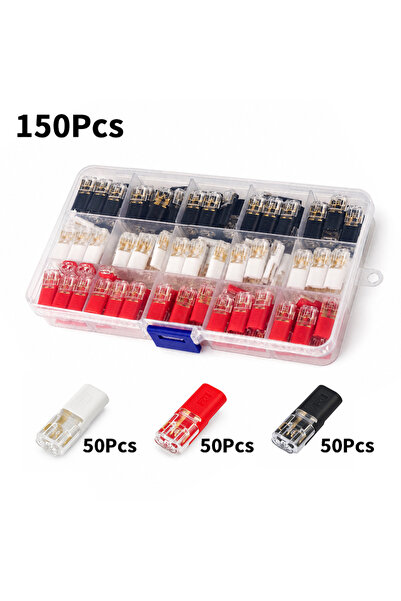 Choice 150Pcs-Box 40/150PCS Electrical Cable Connectors 2 Pin No Strip Solder...