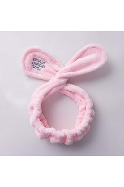 EHOME Headband for Washing Face, Soft Coral Fleece Hairlace Rabbit Ear Shape ...
