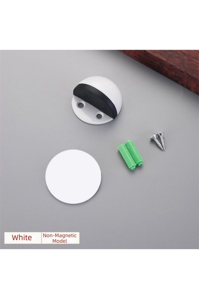 Choice Non-Magnetic-White New No-Drill Magnetic Door Stopper - Silicone Anti-...