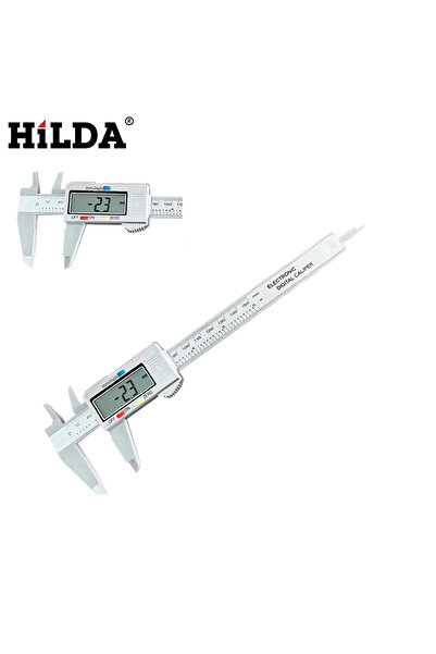 Hilda مقياس رقمي إلكتروني AB574 0-150 مم، مقياس فيرنييه رقمي 6 بوصة بشاشة LCD...