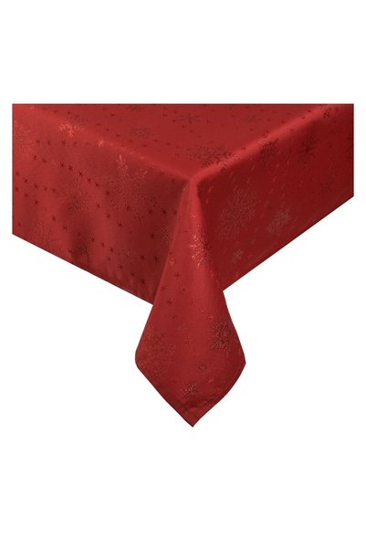 OEM Față de Masă Decorativă de Crăciun Roșie cu Stele Brodate 80x80 cm – Deco...