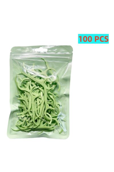 Choice green-100PCS 500 Pieces Ultra-Fine Dental Floss Picks for Adults Porta...