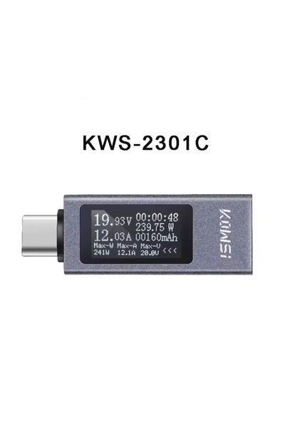 Choice جهاز اختبار KWS-2301C KWS-X1 4V-30V 12A من النوع C، مقياس فولت وأمبير،...