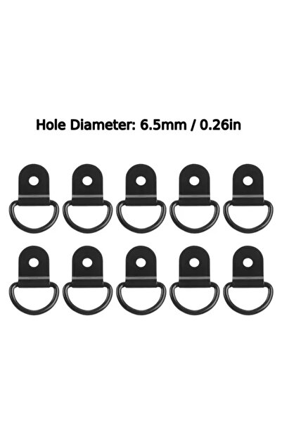 Choice 6.5mm 10Pcs D Rings Tie Down Anchors Ring Pull Hook Stainless Steel La...