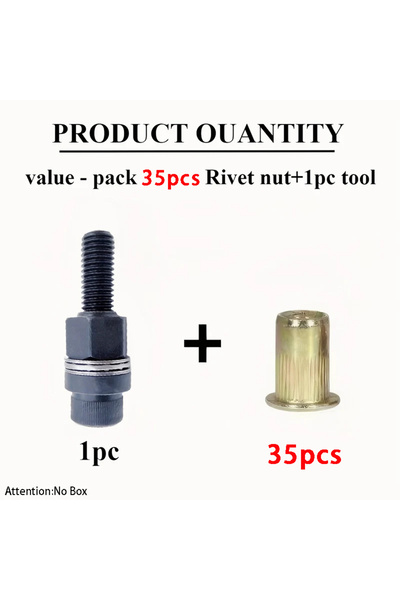 Choice طقم صواميل برشام شديدة التحمل M6 35/36 قطعة مع أدوات (M3-M12) مطلي بال...