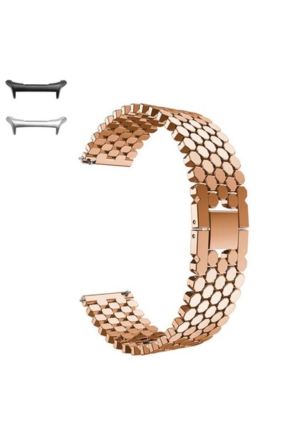 VD VERY DREAM Curea metalică compatibilă cu Samsung Galaxy Watch Ultra, Aur roz