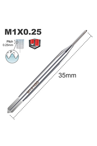 Choice M1x0.25 XCAN 1 قطعة مخرطة خيطية صغيرة يمنى متري بأخاديد مستقيمة HSS مخ...