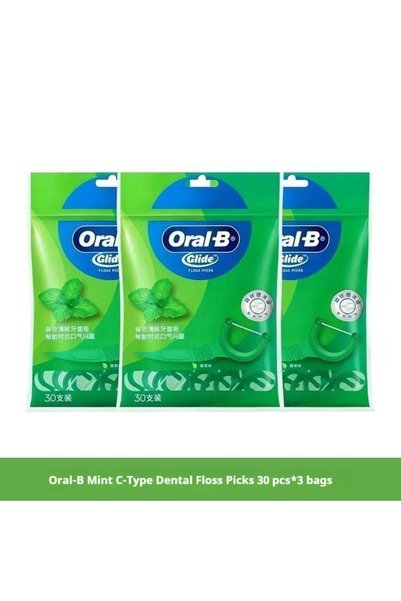 Choice 90 قطعة من أعواد تنظيف الأسنان على شكل حرف C بنكهة النعناع من Oral-B، ...