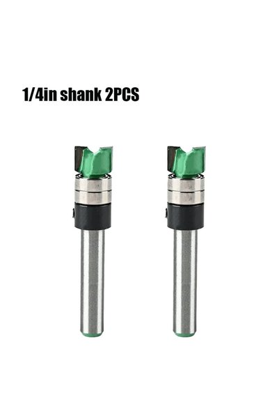 Choice 2PCS 6.35mm Shank 1PC/2PCS 6MM/6.35MM Shank Double-Bearing Trimming Mi...
