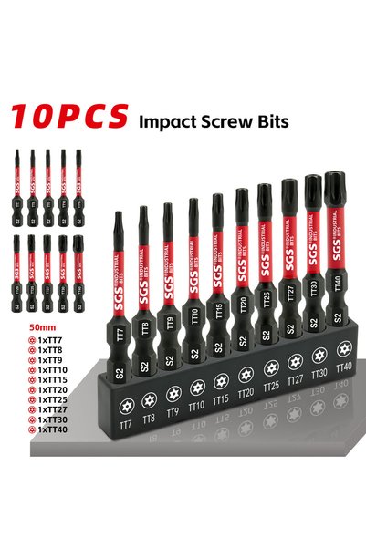 Choice Ptd-03 10Pcs Strong Magnetic Hollow Torx Screwdriver Bits, Corrosion-R...