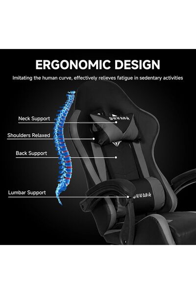 Duukoa Gamer Chair with Footrest Computer Chair Gaming Chair