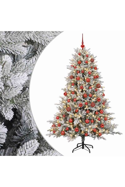 vidaxl Brad de Crăciun artificial cu glob 240 cm 300 LED-uri Alb cald