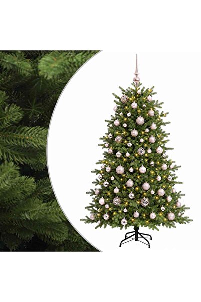 vidaxl Brad de Crăciun artificial cu glob 240 cm 300 LED-uri Alb cald